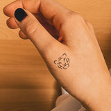 Petit tatouage tête de tigre