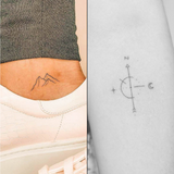 Tatouage Glacier & Boussole - Lot de 2