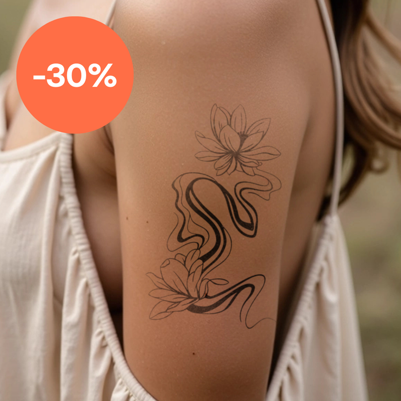 Tatouage Lotus Liquéfié