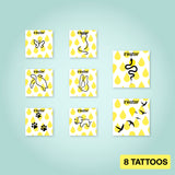 Lot de tatouages ​​d'animaux 