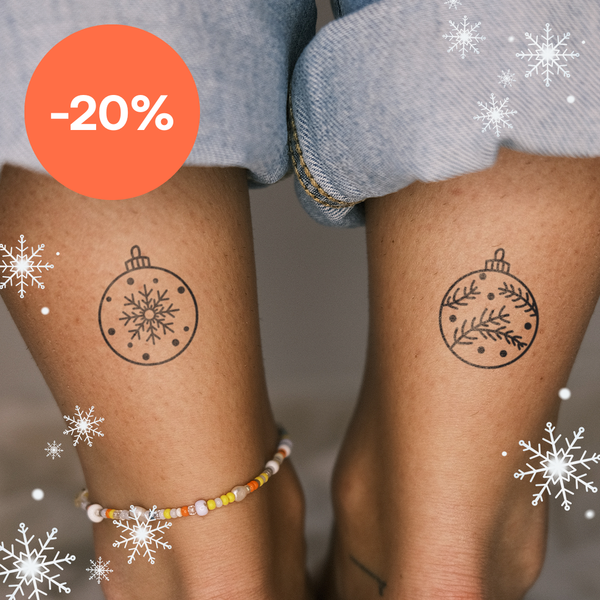 Tatouage de 2 boules à neige