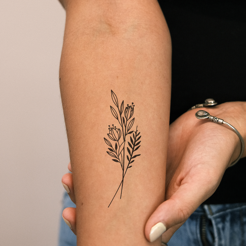 Paquet de tatouage de fleurs