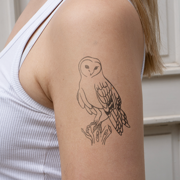 Tatouage de chouette des neiges