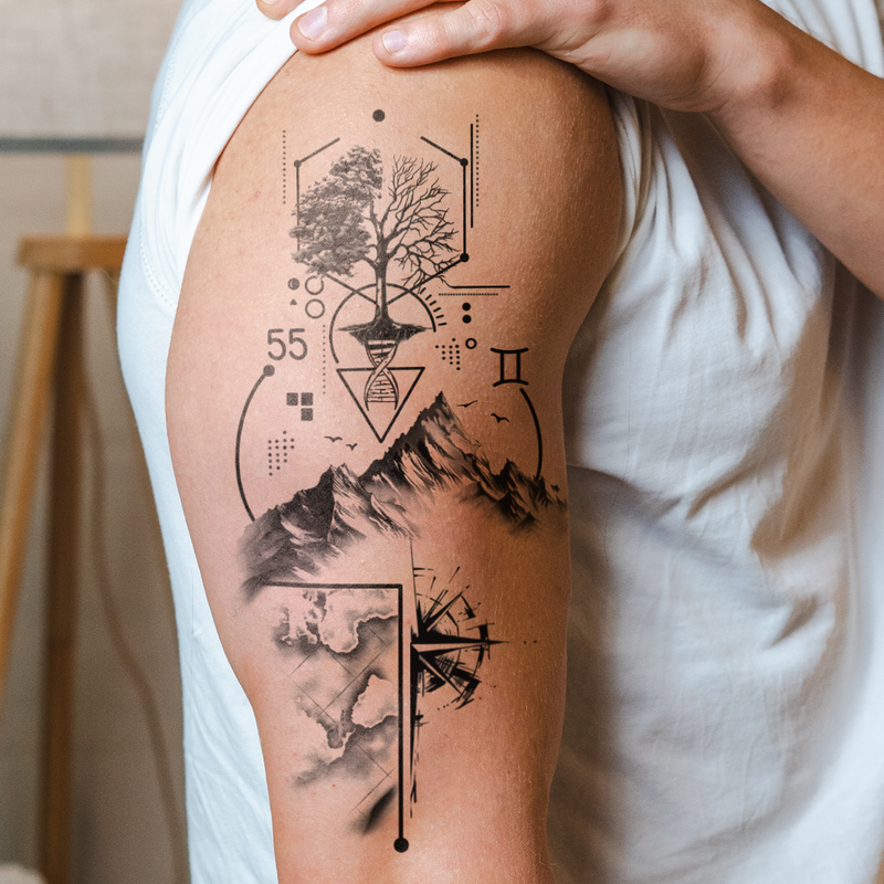 Tatouage nature et géométrie