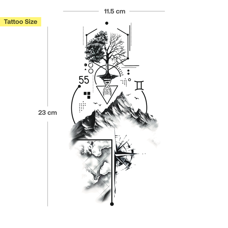 Tatouage nature et géométrie