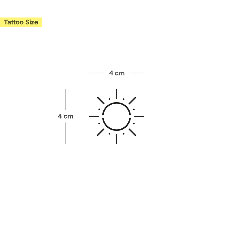 Hakuna Matata &amp; Radiant Sun Tattoo - Lot de 2 