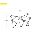 Tatouage carte du monde 