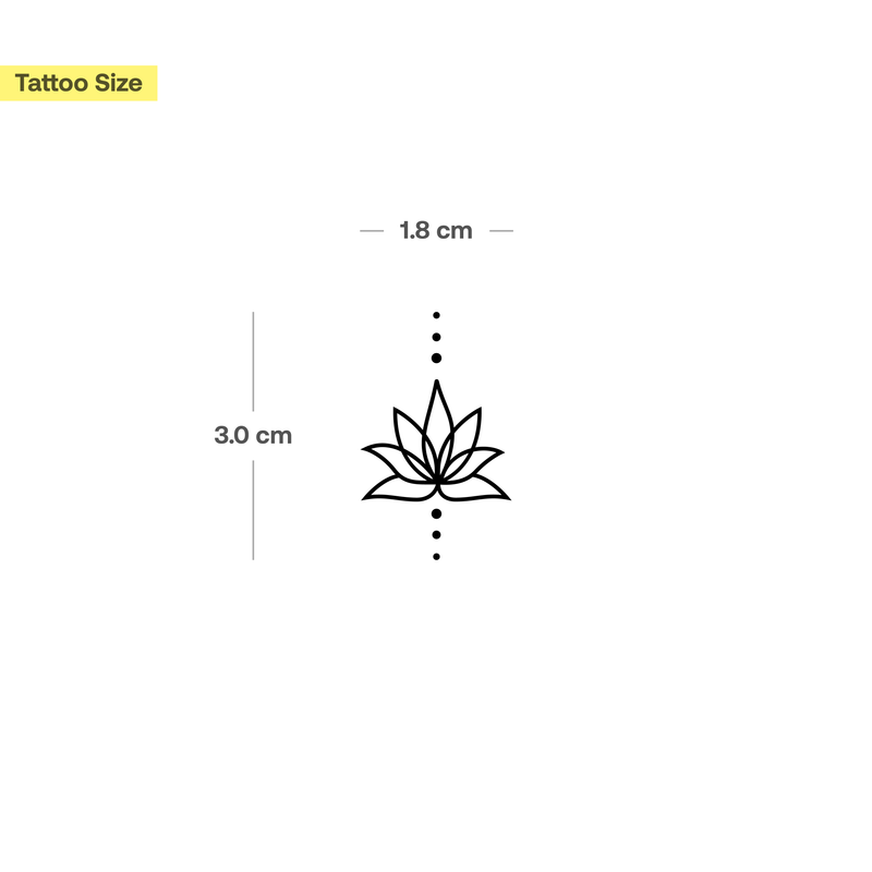 Lotus mit Punkten Tattoo