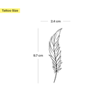 Tatouage de plume minimaliste