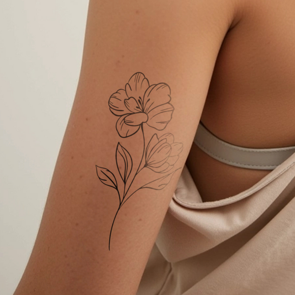 Tatouage Fleur Filigrane