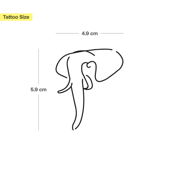 Abstrakter Elefant Tattoo