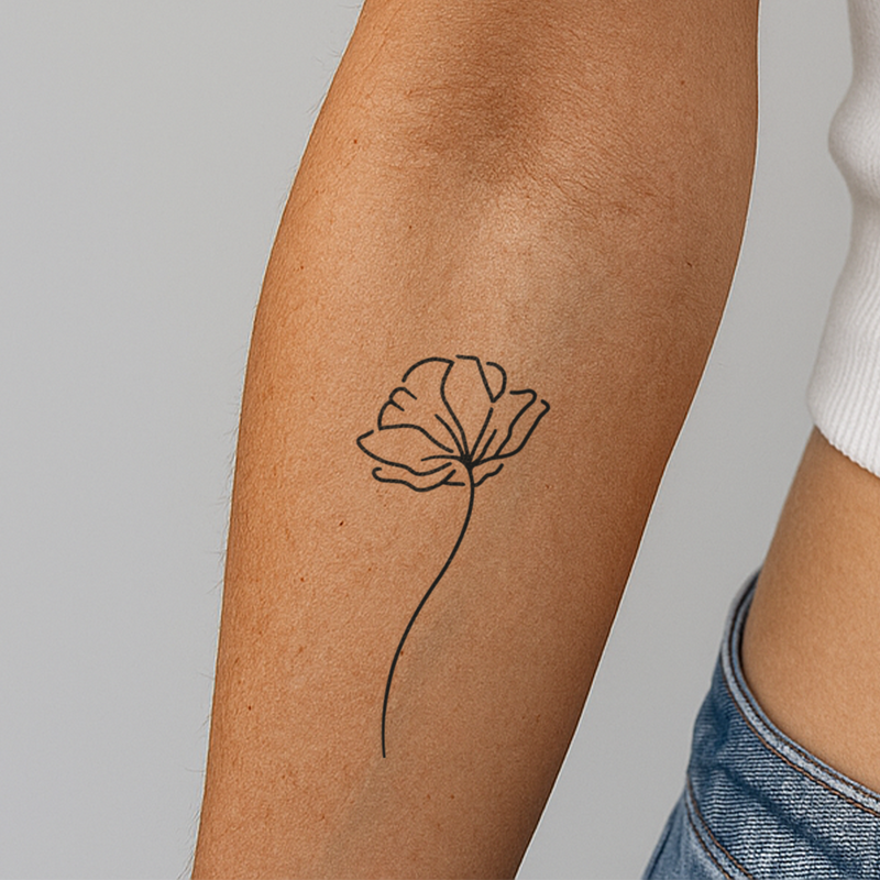 Tatouage De Coquelicot 
