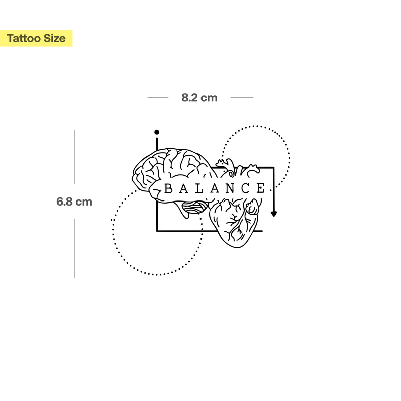 Tatouage Cœur, Esprit et Équilibre