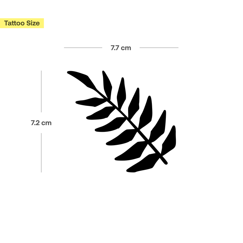 große Blätter Tattoo