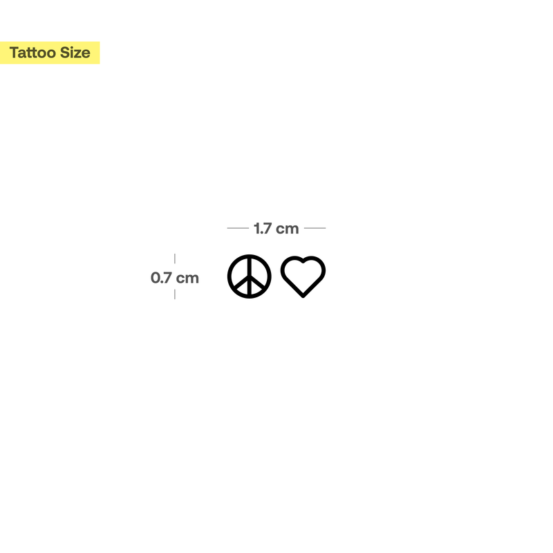 Tatouage Paix et Cœur
