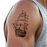 Grand tatouage de Bateau Pirate