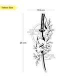Tatouage Kitsune Katana