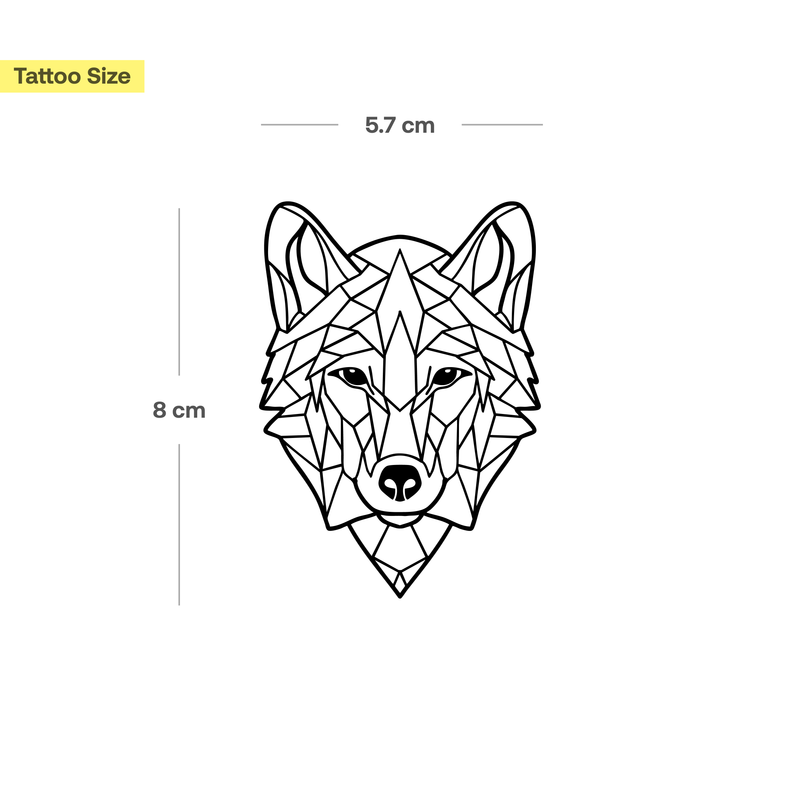 Tatouage Grand Loup Géométrique