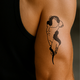 Tatouage Statue Grecque avec Serpent