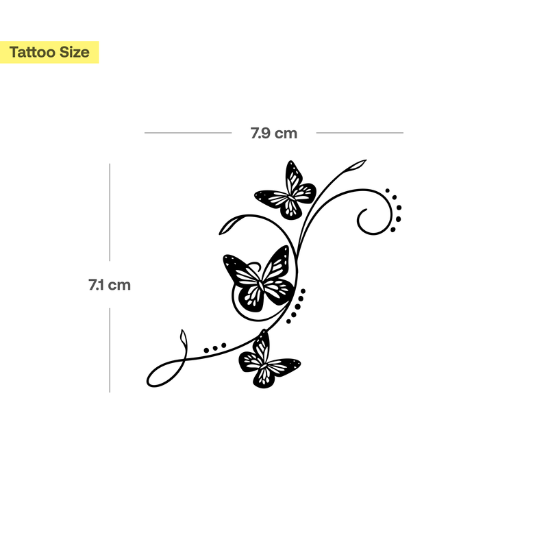 Tatouage Vigne de Papillon