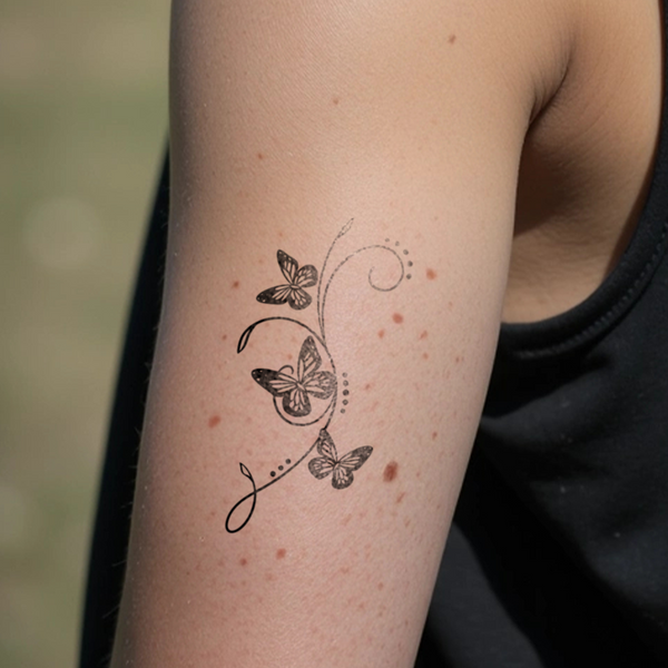 Tatouage Vigne de Papillon