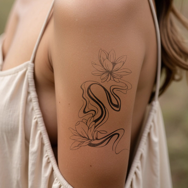 Tatouage Lotus Liquéfié