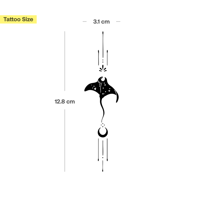 Tatouage Ornement de Raie Manta
