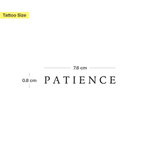 Tatouage Patience 