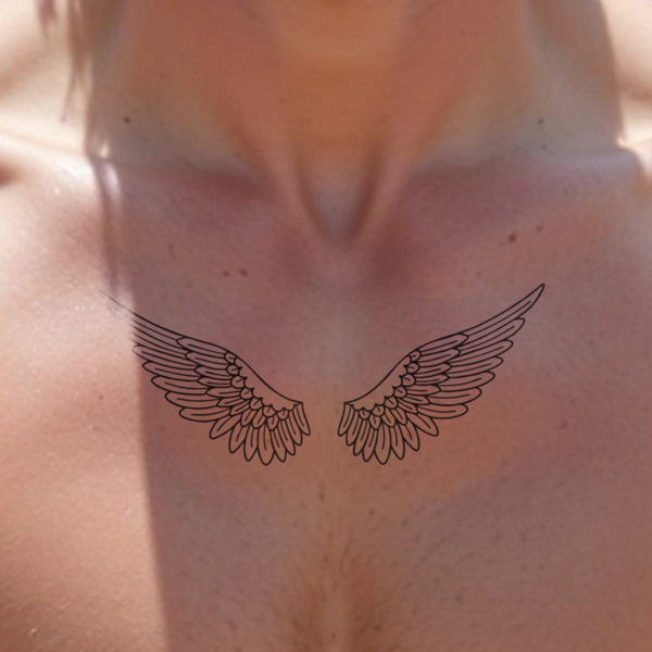 Tatouage Temporaire Ailes Dorées Et Argentées - Décalcomanie Body Art - Neuf France