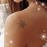 Tatouage de cœur dans flocon de neige