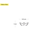 Tatouage ailes d'ange avec initiales (A-Z)