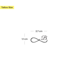 Tatouage infini avec initiales (A-Z)