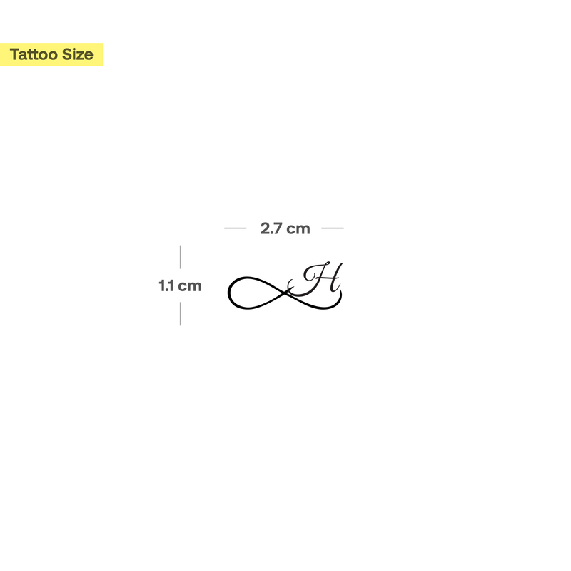 Tatouage infini avec initiales (A-Z)