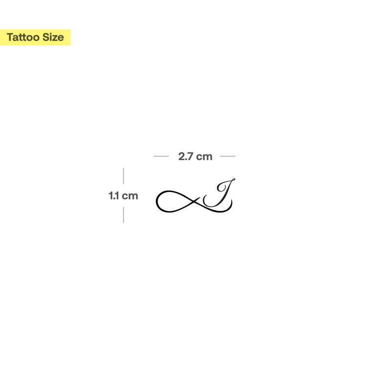 Tatouage infini avec initiales (A-Z)