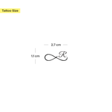 Tatouage infini avec initiales (A-Z)