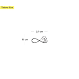 Tatouage infini avec initiales (A-Z)