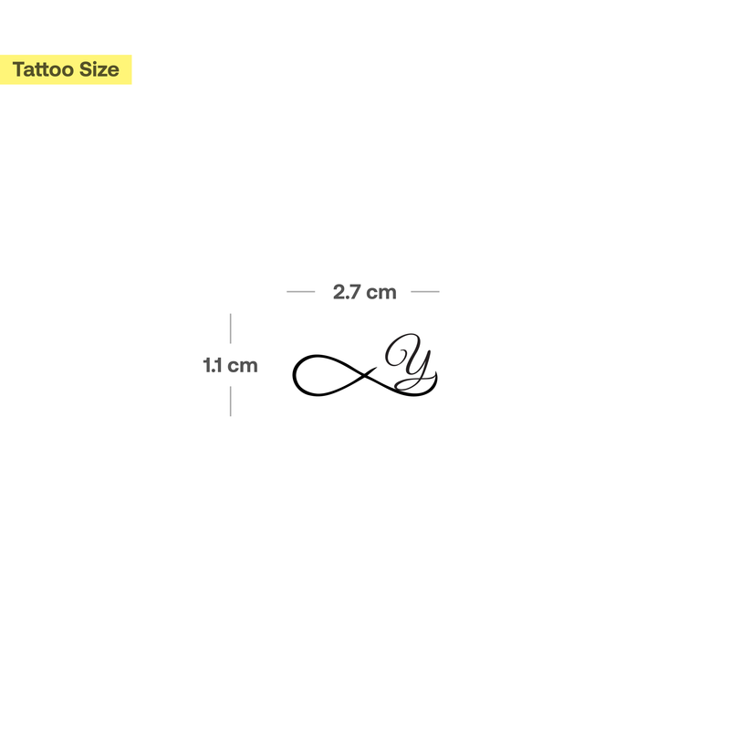 Tatouage infini avec initiales (A-Z)