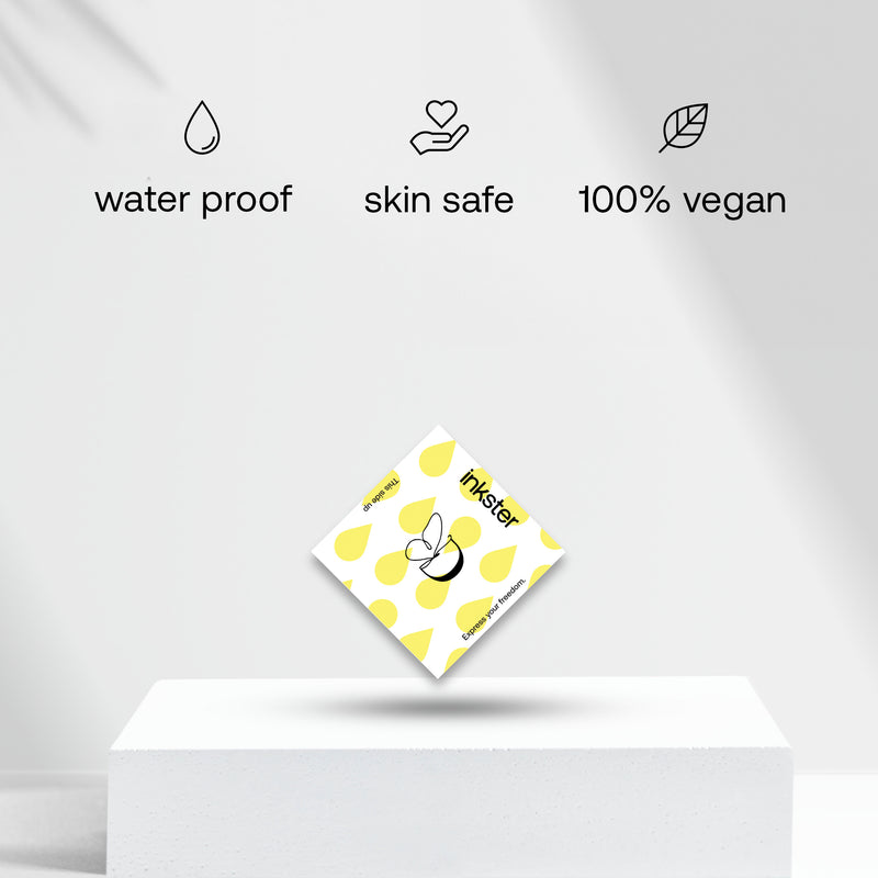 Tatouage papillon avec initiales (A-Z)