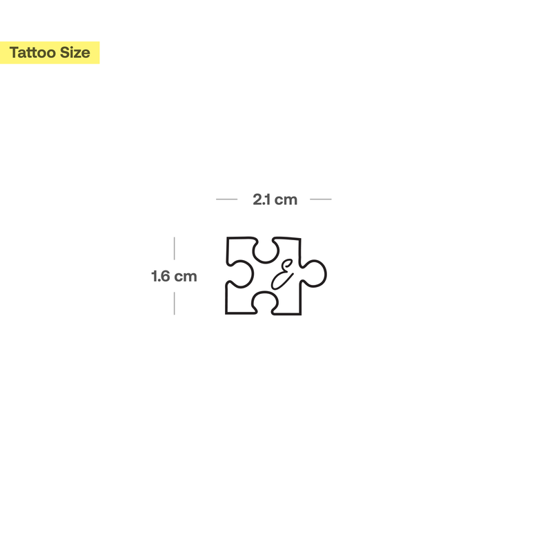 pièce de puzzle avec initiales (A-Z)