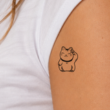 Tatouage Chat Porte-Bonheur