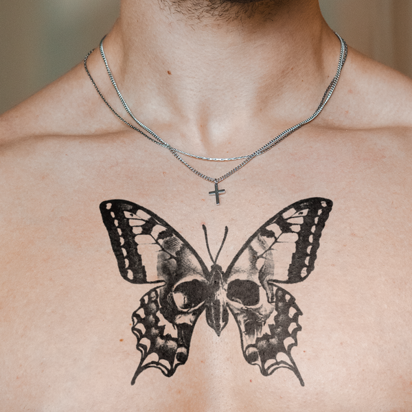 Tatouage Papillon crâne