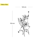 Tatouages Combinaison de Fleurs de Naissance et de Signes Astrologiques