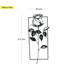 Tatouage Rose avec cadre