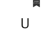 U - Tatouage de lettre majuscule 