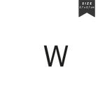 W - Tatouage de lettre majuscule 