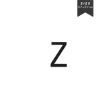 Z - Tatouage de lettre majuscule 